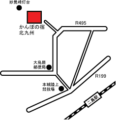 かんぽの宿　北九州の地図