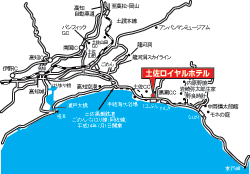土佐ロイヤルホテルの地図