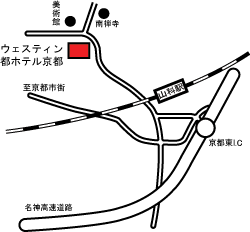 ウェスティン都ホテル京都の地図