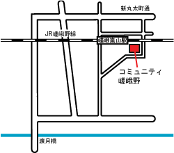 京都勤労者研修センター　コミュニティ嵯峨野の地図